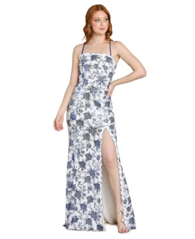 Детское вечернее платье Morgan & Company Juniors' Floral Sequin Long Gown