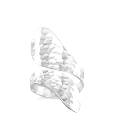 Кольцо Curata Jewelry 925 Sterling Silver Hammered Adjustable Spoon