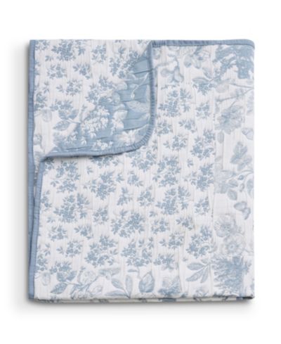 Greenland Home Fashions Patchwork Toile Reversible Matelassé Throw, 50" x 60"