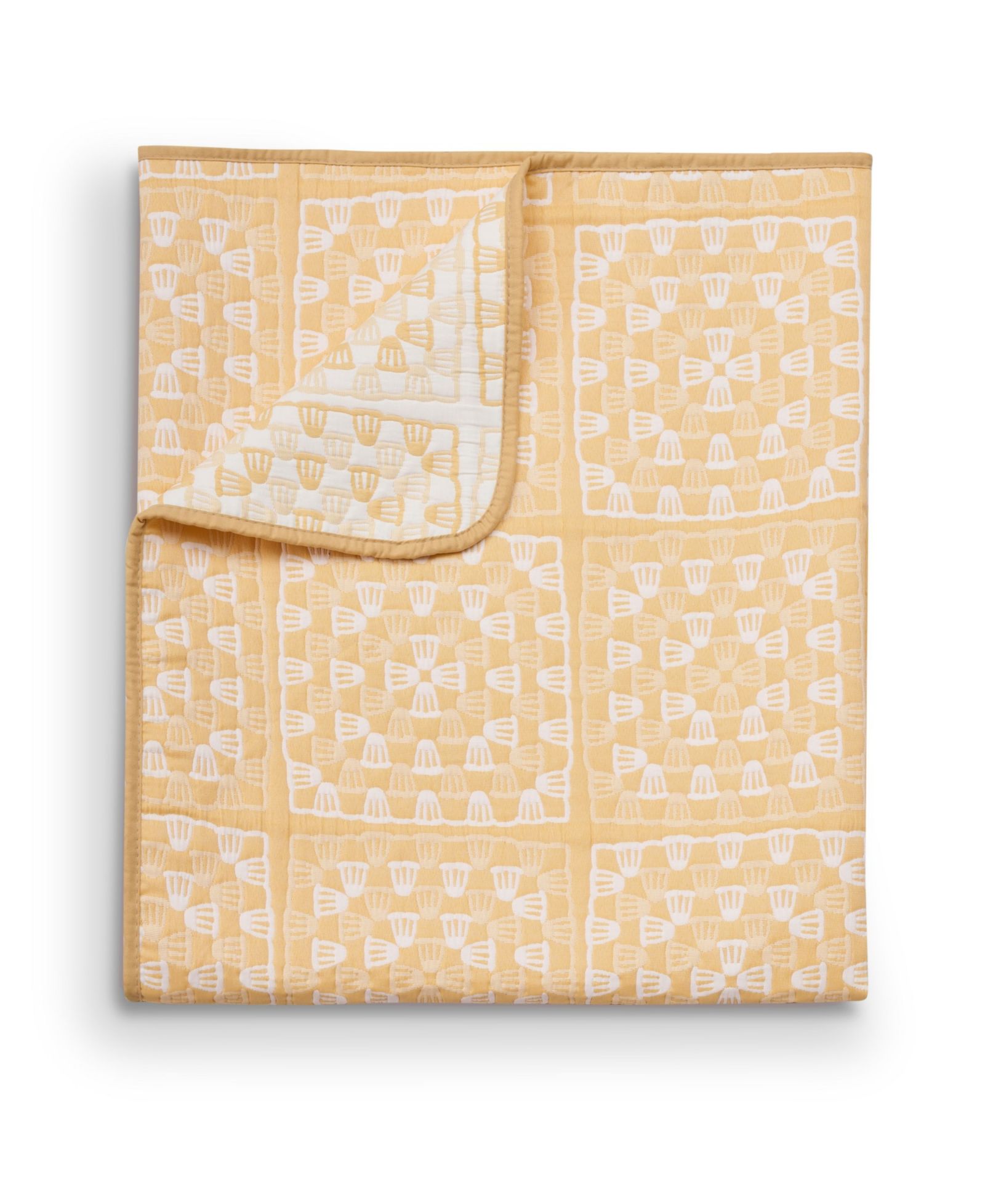 Greenland Home Fashions Granny Squares Reversible Jacquard Woven Throw, 50" x 60"