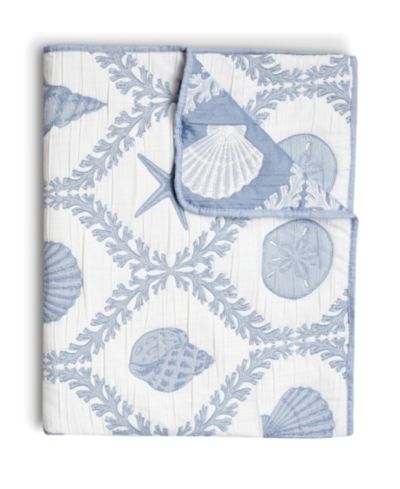Greenland Home Fashions Laguna Reversible Jacquard Woven Matelassé Throw, 50" x 60"