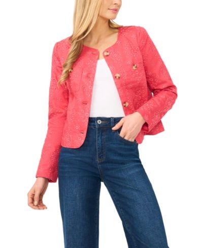 CeCe Women's Crew Neck Long-Sleeve Jacket