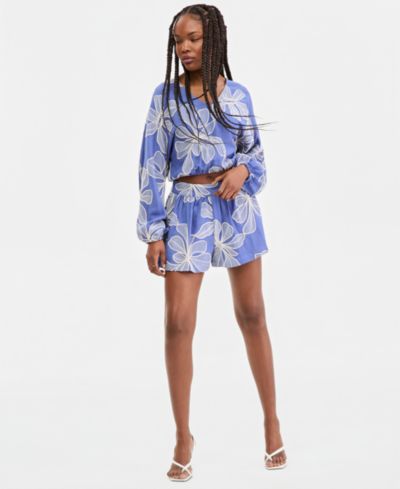 GUESS Women's Dessi Embroidered Shorts