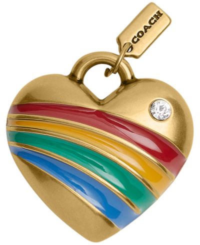 COACH Женский шарм для шнурков Rainbow Heart