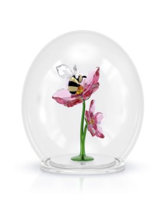 Swarovski хрустальная фигурка Idyllia со стеклянным шаром, пчелой и цветами
