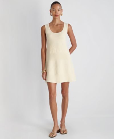 French Connection Women's Scoop Neck Mozart Mixed Stripe Mini Dress