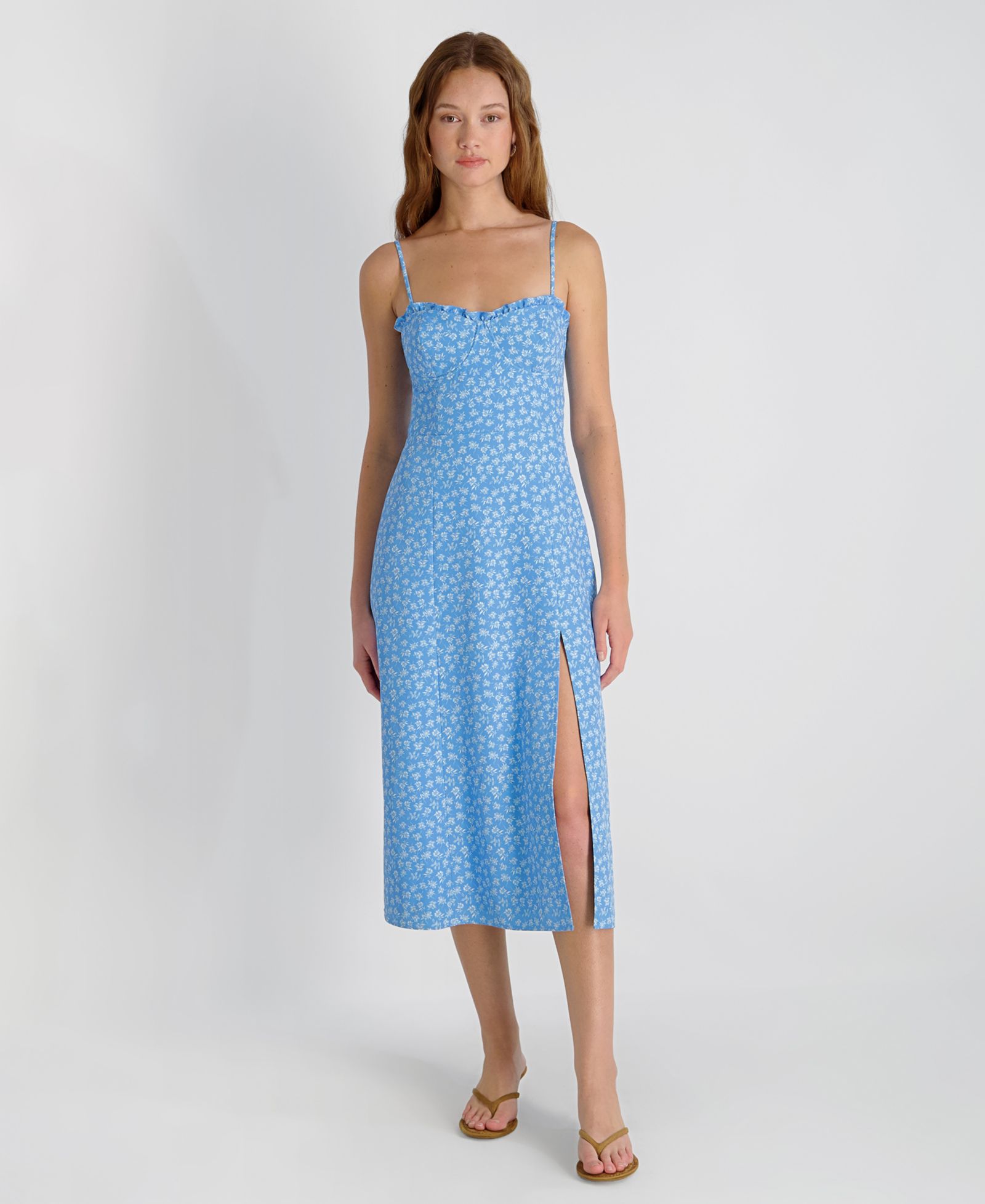 French Connection Women's Sleeveless Side Slit Midi Dress