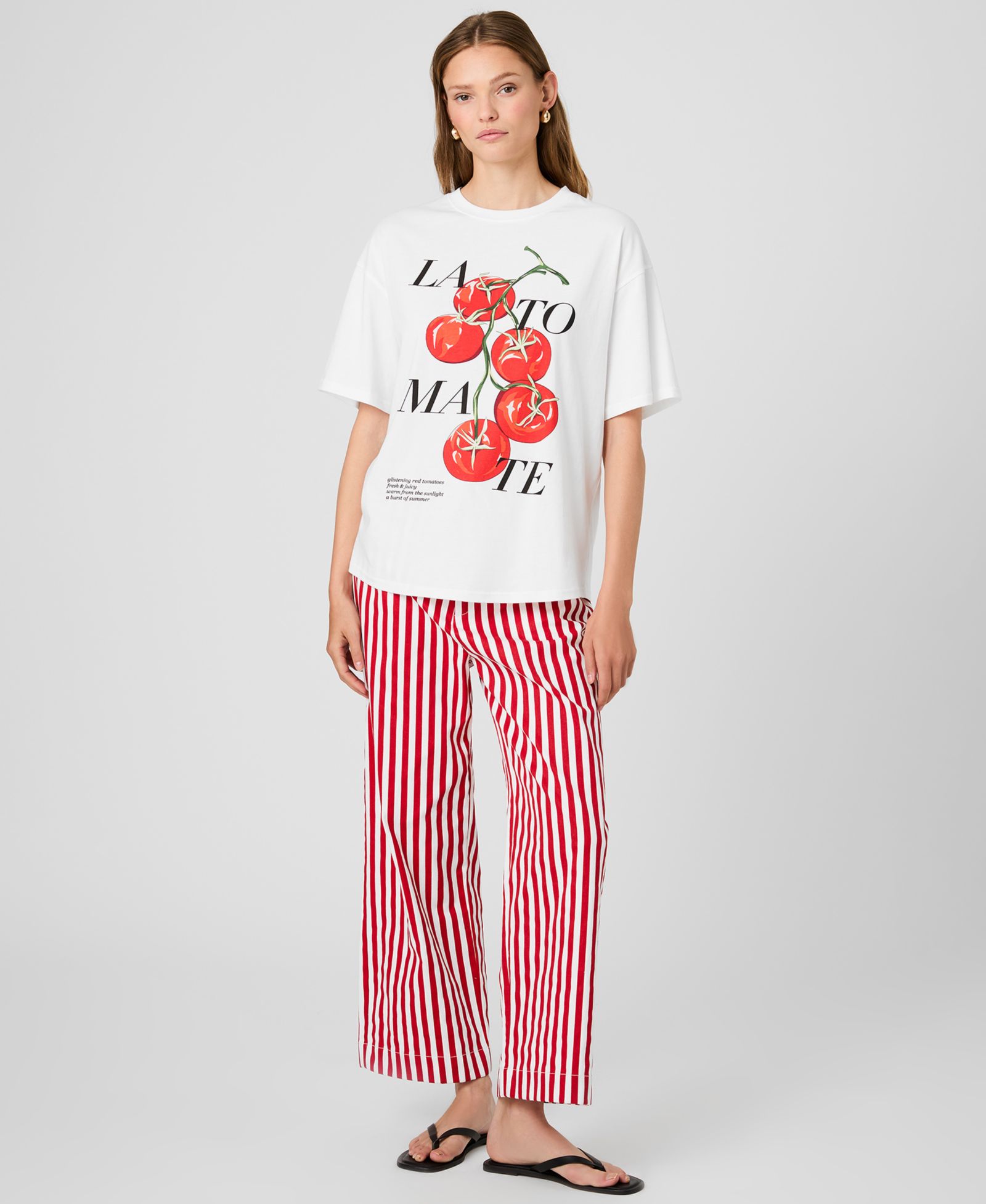 French Connection Women's La Tomate Printed Oversized Cotton T-Shirt