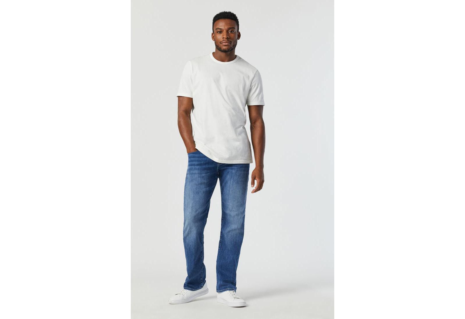 Mavi Jeans Men's Marcus Slim Straight Leg Jeans in Mid Foggy Feather