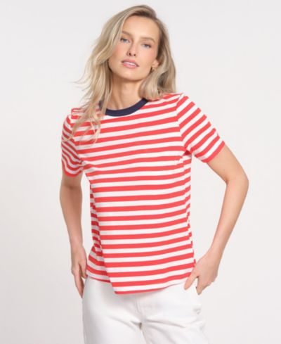 Isaac Mizrahi Women's Short-Sleeve Crewneck Top