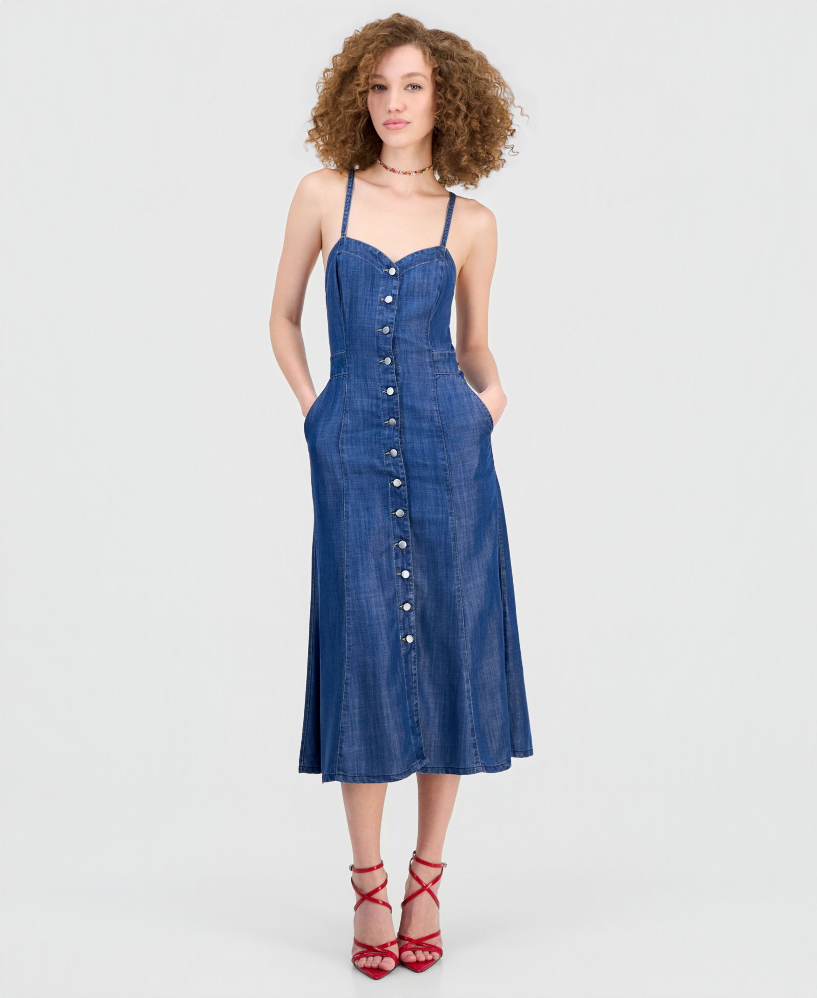 Женское миди-платье GUESS Edna Denim