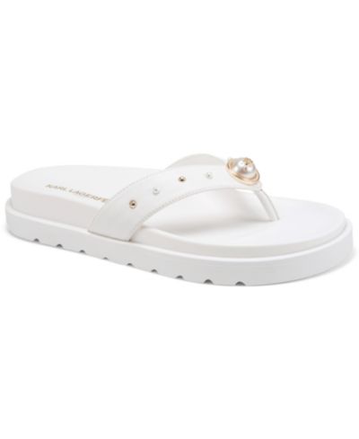 Женские сандалии-шлепанцы KARL LAGERFELD PARIS Hayze Pearl Flip Flop