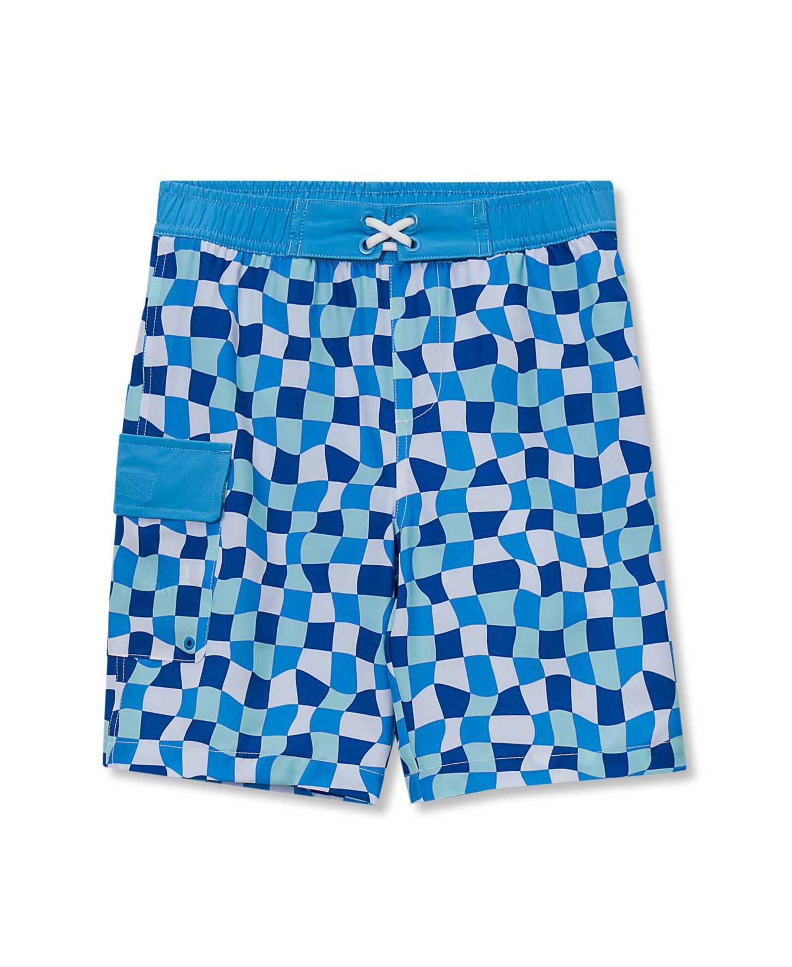 Lands' End Boy Child Chlorine Resistant Stretch Printed Hydroliner Board Swim Trunks
