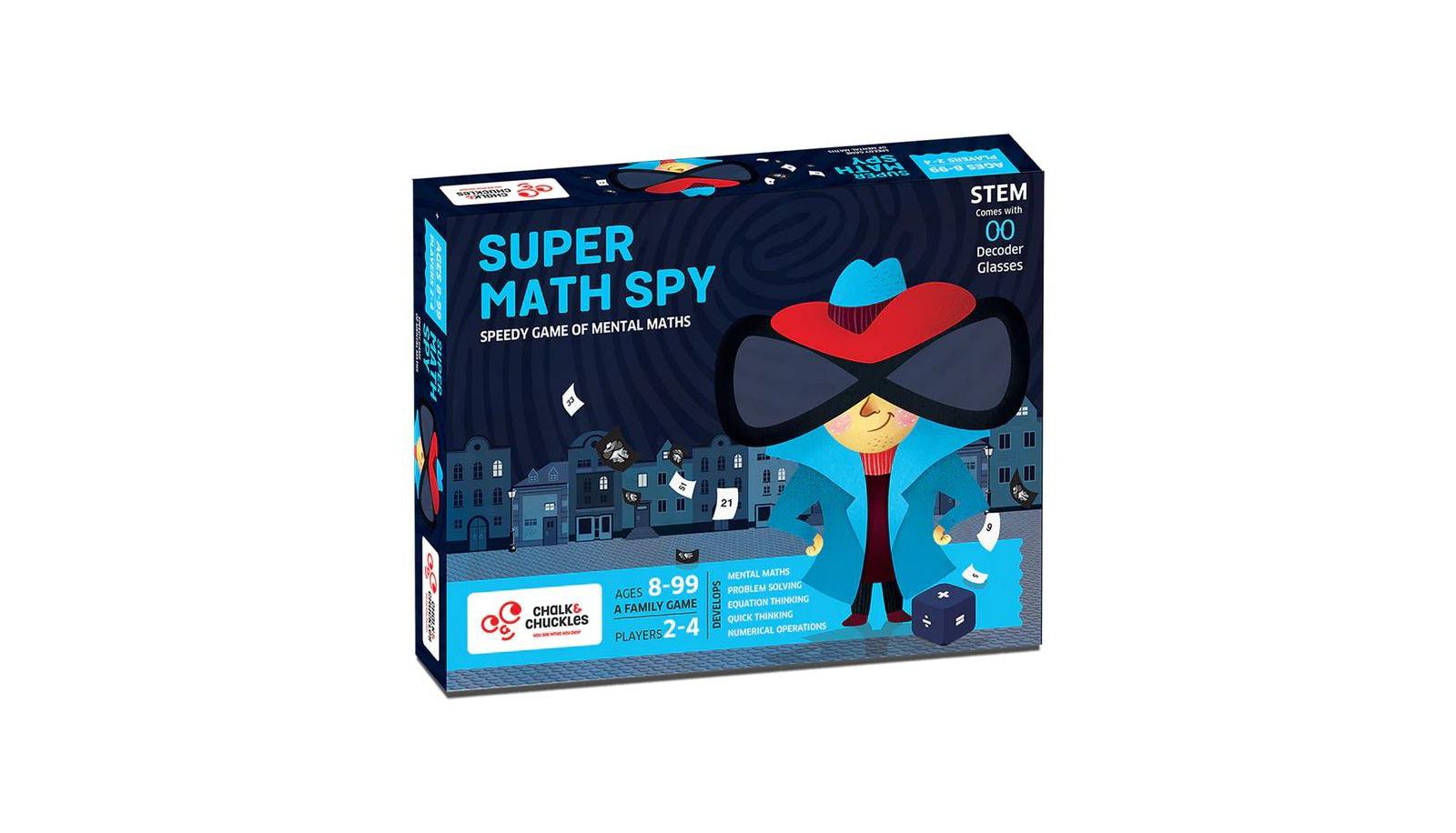 Настольная игра Chalk & Chuckles Super Math Spy Equation-Making Board Game, для детей от 8 лет