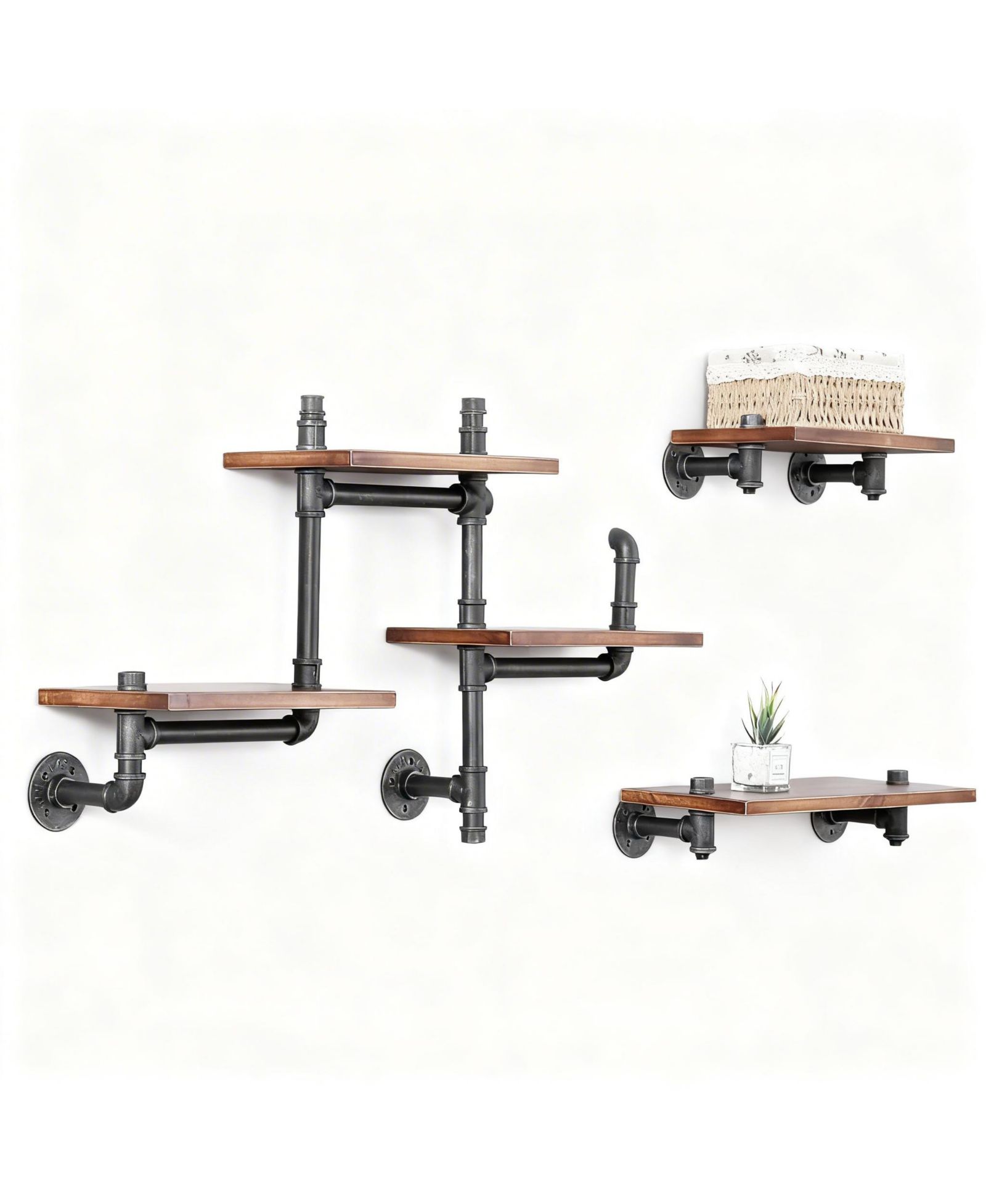 Полки для хранения YIGII Industrial Rustic Pipe