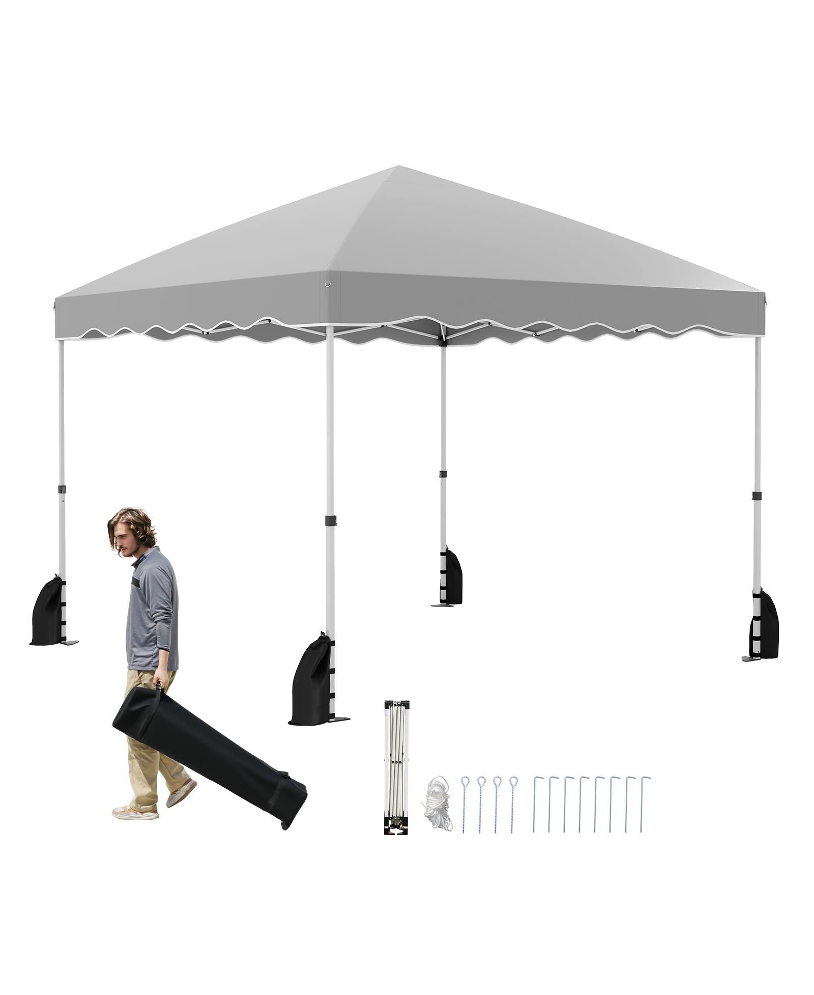 Раскладной тент Mecale 10x10 ft Pop-Up Canopy Tent с сумкой на колесах