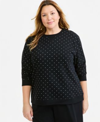 Женская свитшот Style & Co Plus Size с принтом из флиса