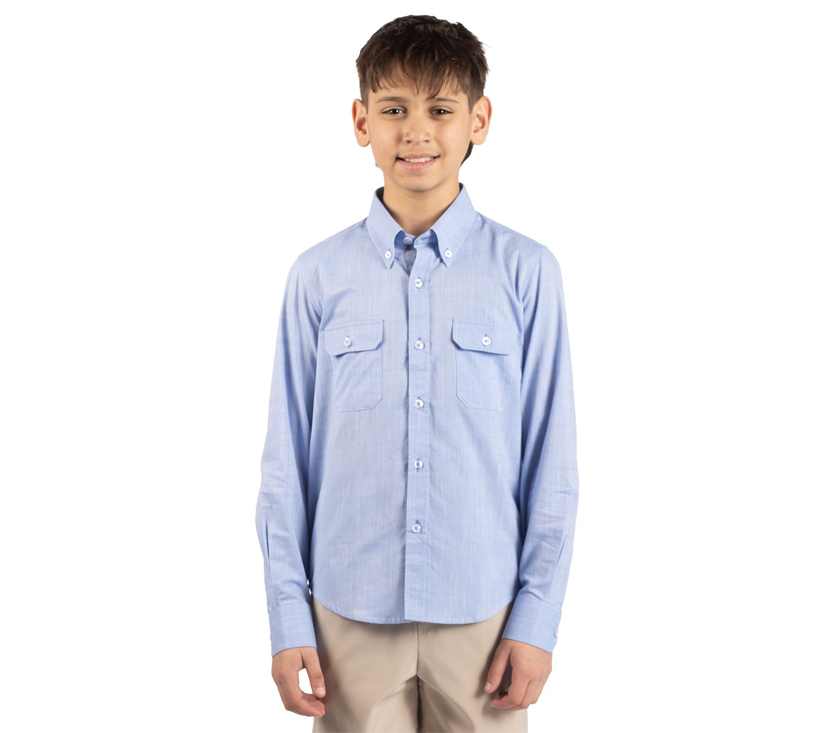Мужская рубашка Tailorbyrd Big Boys Signature Chambray с длинным рукавом