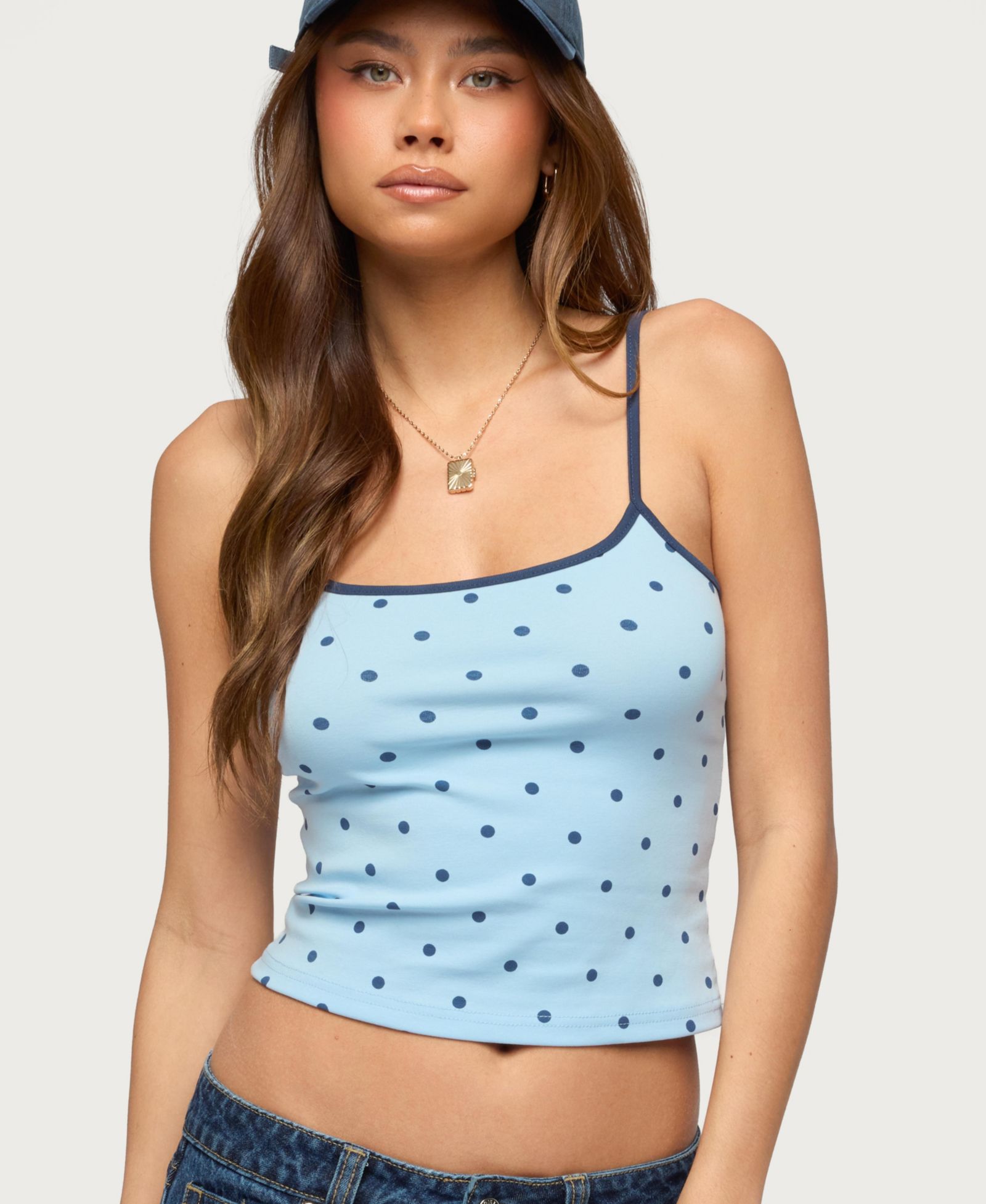 Женский топ Edikted Carlah Contrast Polka Dot