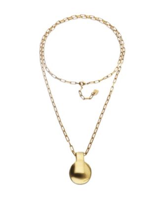 Длинное ожерелье UNOde50 из металлического сплава с позолотой 18k