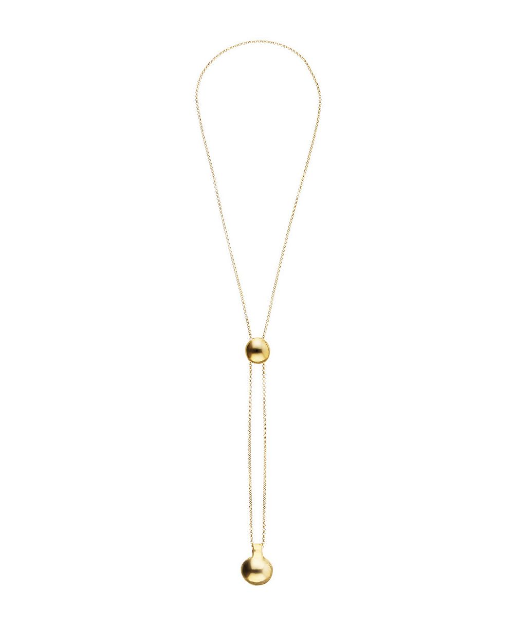 UNOde50 Sterling Silver Plated Metal Alloy Necklace with Height-Adjustable Chain and Two Hanging Weights