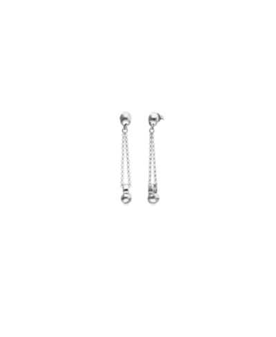Серьги UNOde50 из золотого сплава 18k с длинной цепочкой и шариками