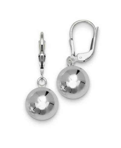 Серьги Curata Jewelry из стерлингового серебра 925 с крупными шарами 10x26mm на застежке-рыбке