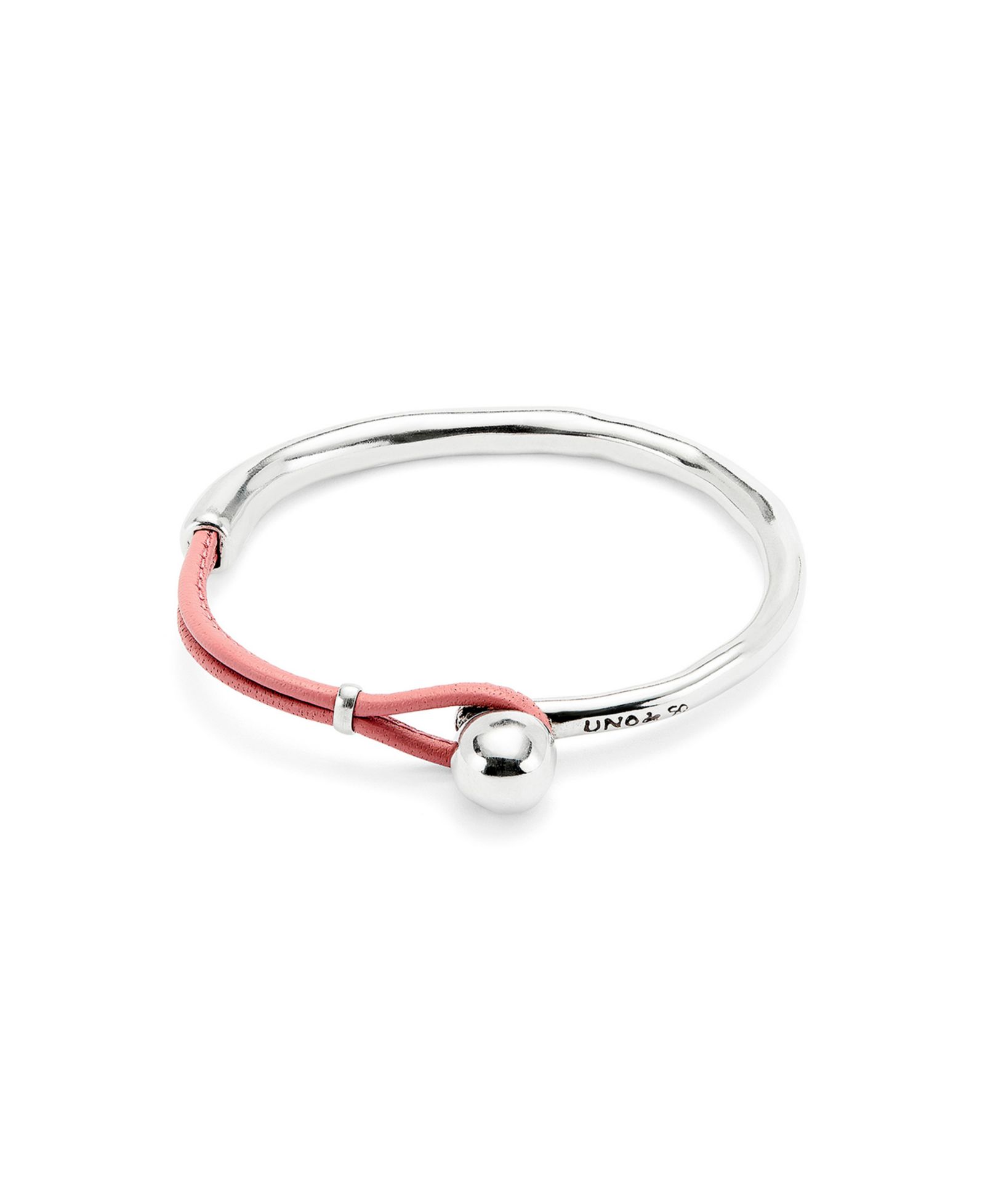 UNOde50 Semi-Rigid Pink Leather Bracelet