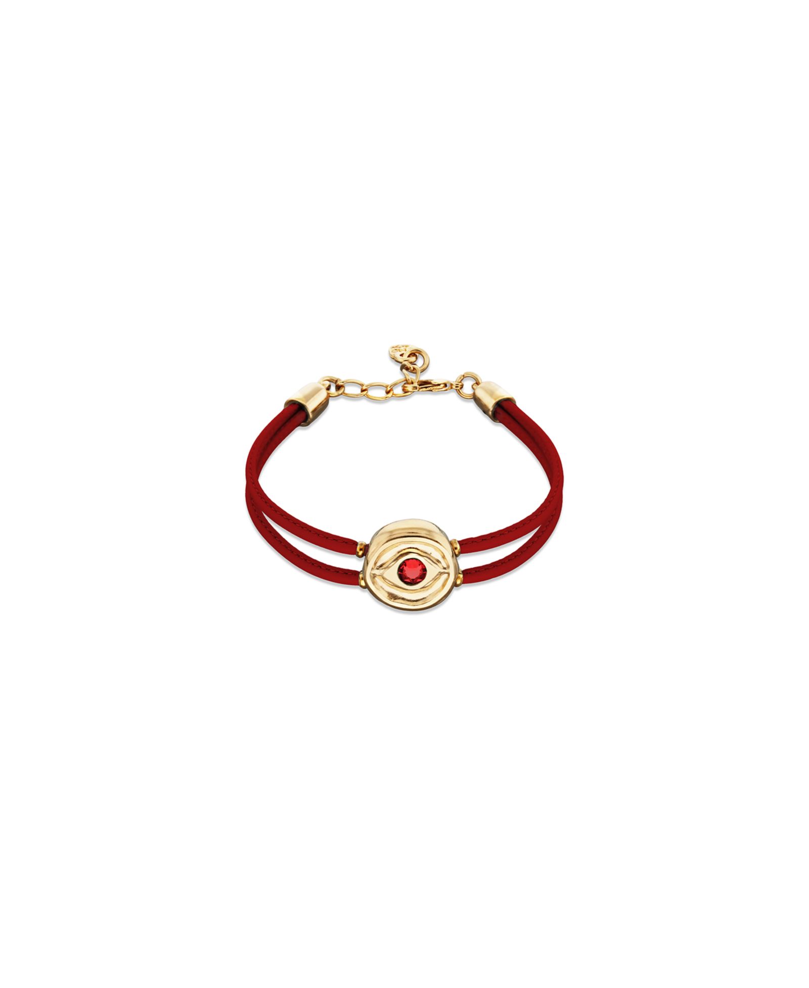 UNOde50 Red Leather Eye Bracelet
