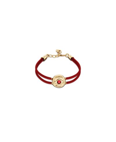 UNOde50 Red Leather Eye Bracelet