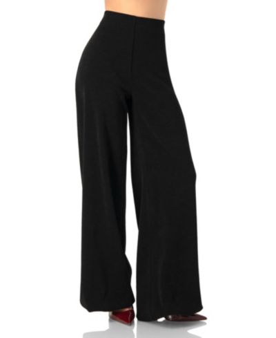 Ivonne Women's Corduroy High-Waisted Wide-Leg Trousers