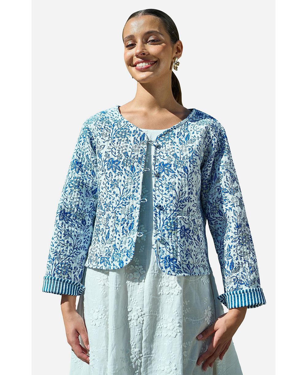 Yumi Women's Reversible Cotton Quilted Jacket
