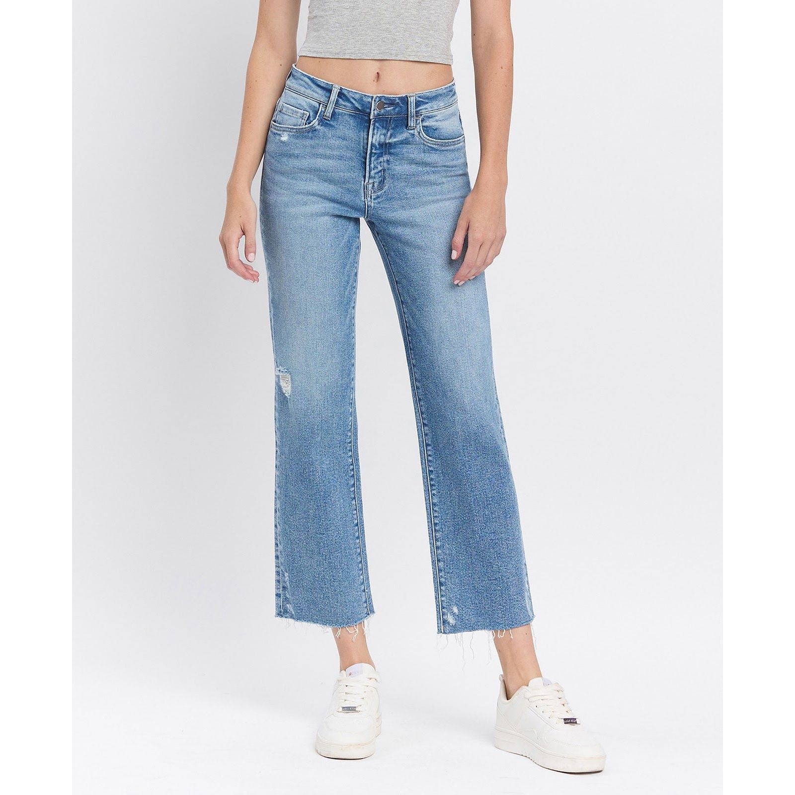 Женские джинсы Flying Monkey High Rise Distressed Ankle Straight