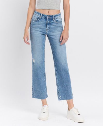 Женские джинсы Flying Monkey High Rise Distressed Ankle Straight