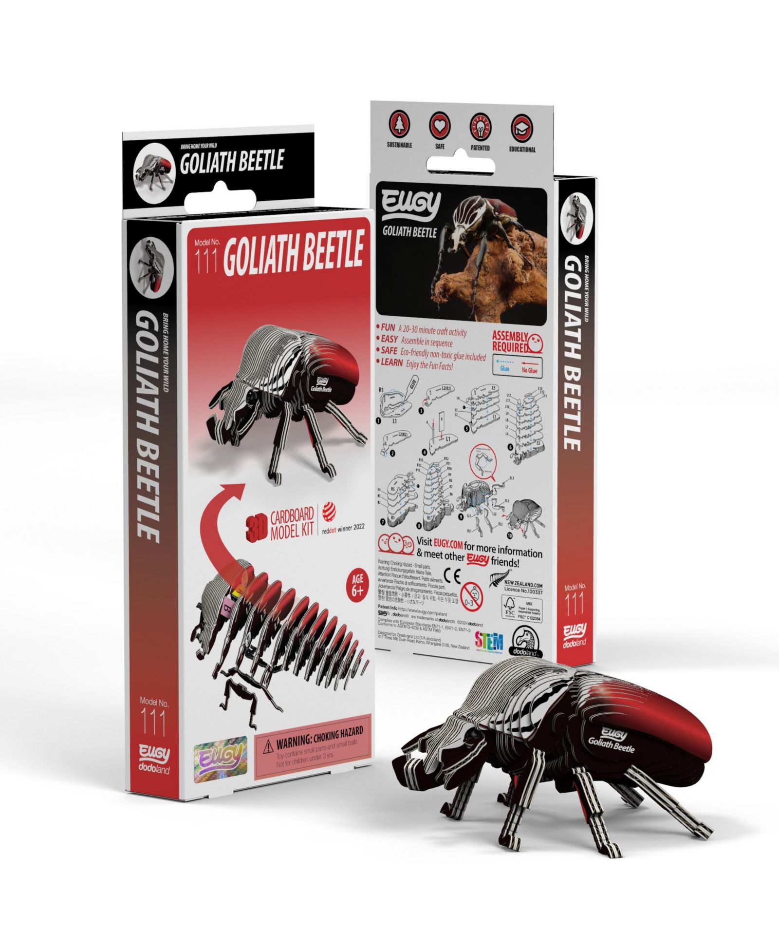 3D пазл EUGY Goliath Beetle