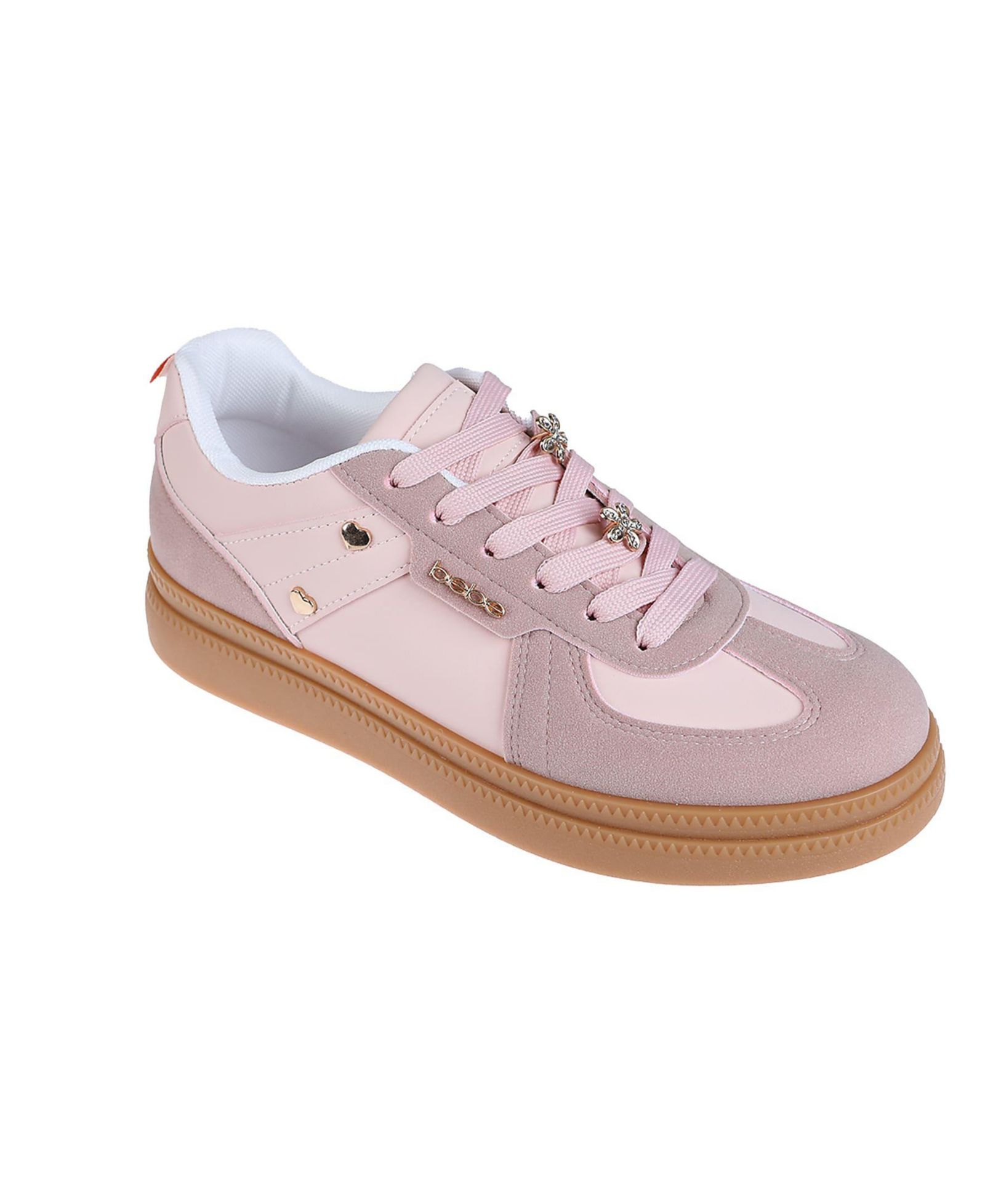 Bebe Women's Sneaker with bebe Hardware and Novelty Charms