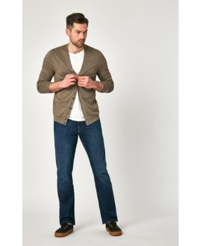Mavi Jeans Men's Deep Clean Comfort Matt Mid Rise Relaxed Straight Leg Jeans