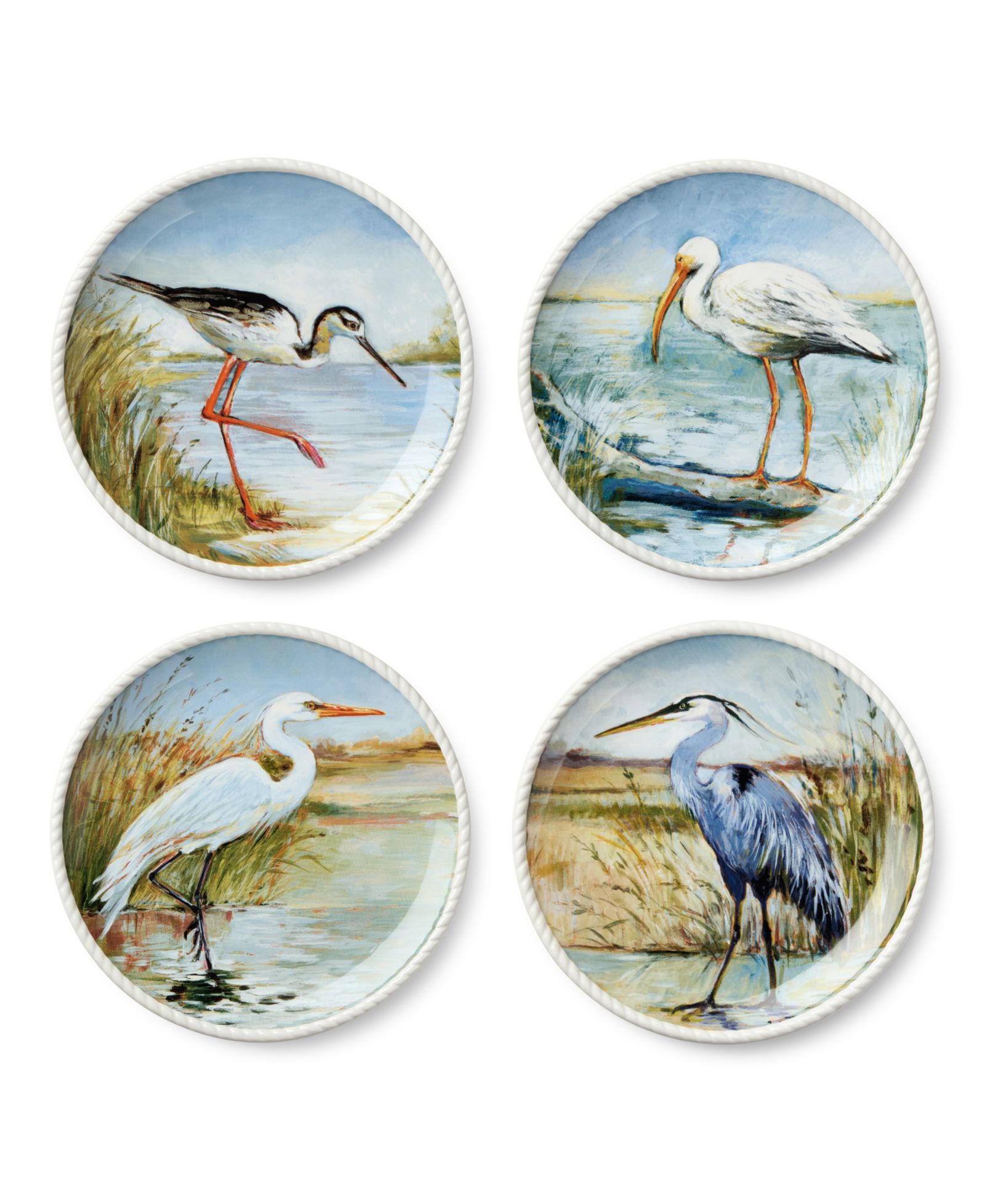 Набор обеденных тарелок Certified International Coastal Birds, 4 штуки