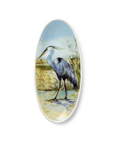 Certified International Coastal Birds Fish Platter