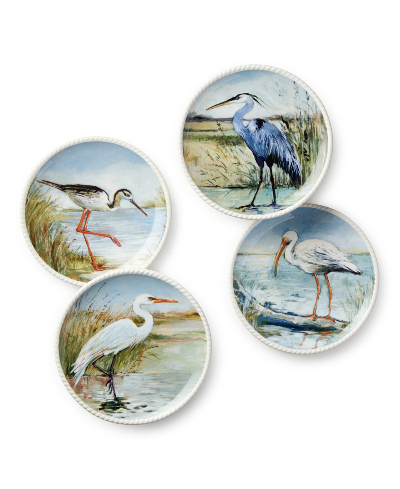 Набор тарелок Certified International Coastal Birds Canape, 4 шт