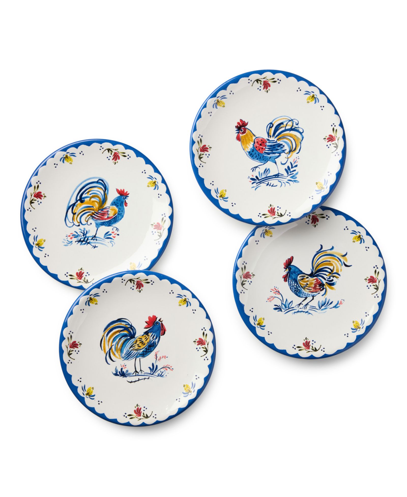 Тарелки Certified International French Rooster Canape Set of 4
