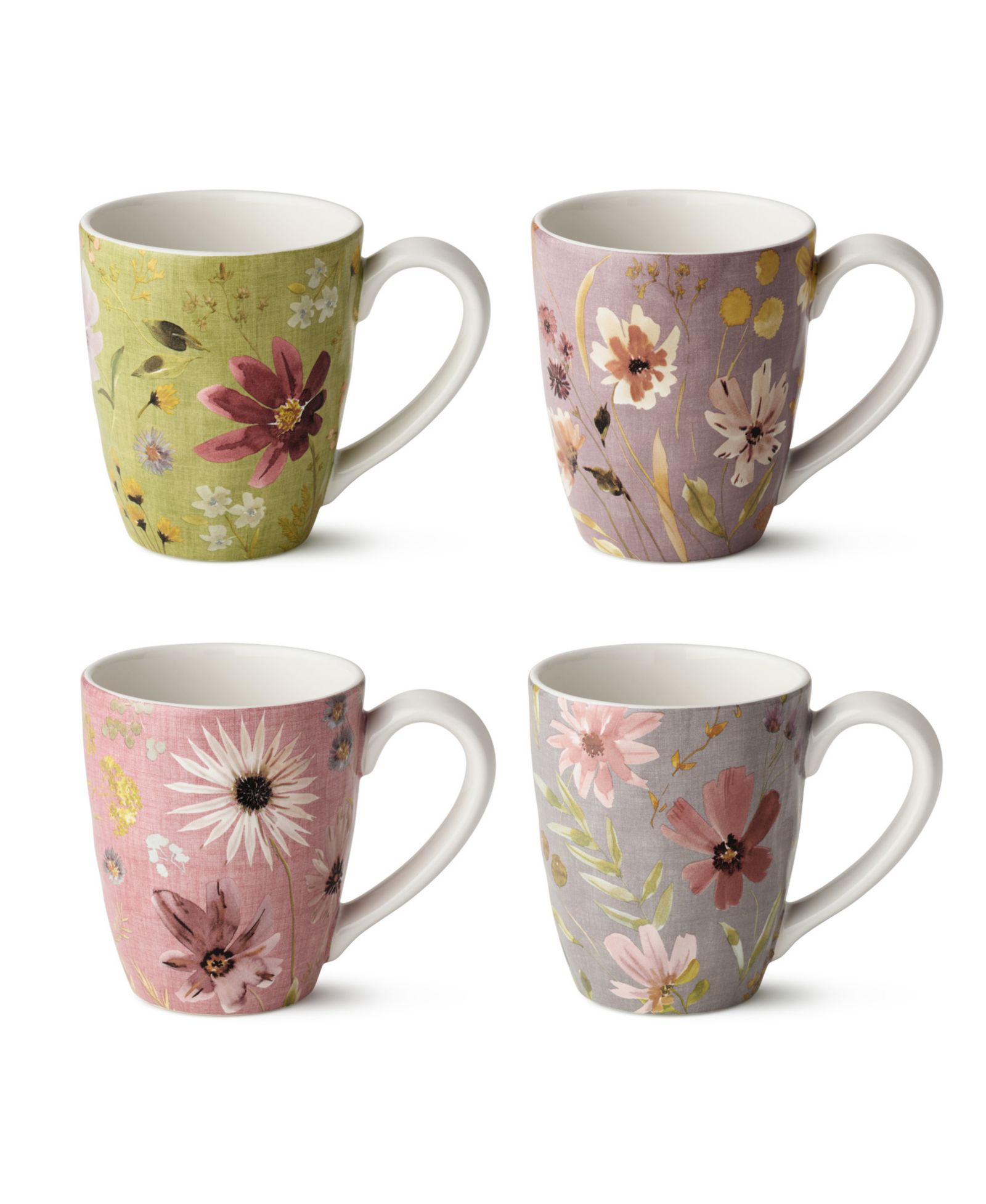 Набор кружек Certified International Wildflowers Assorted, 4 штуки