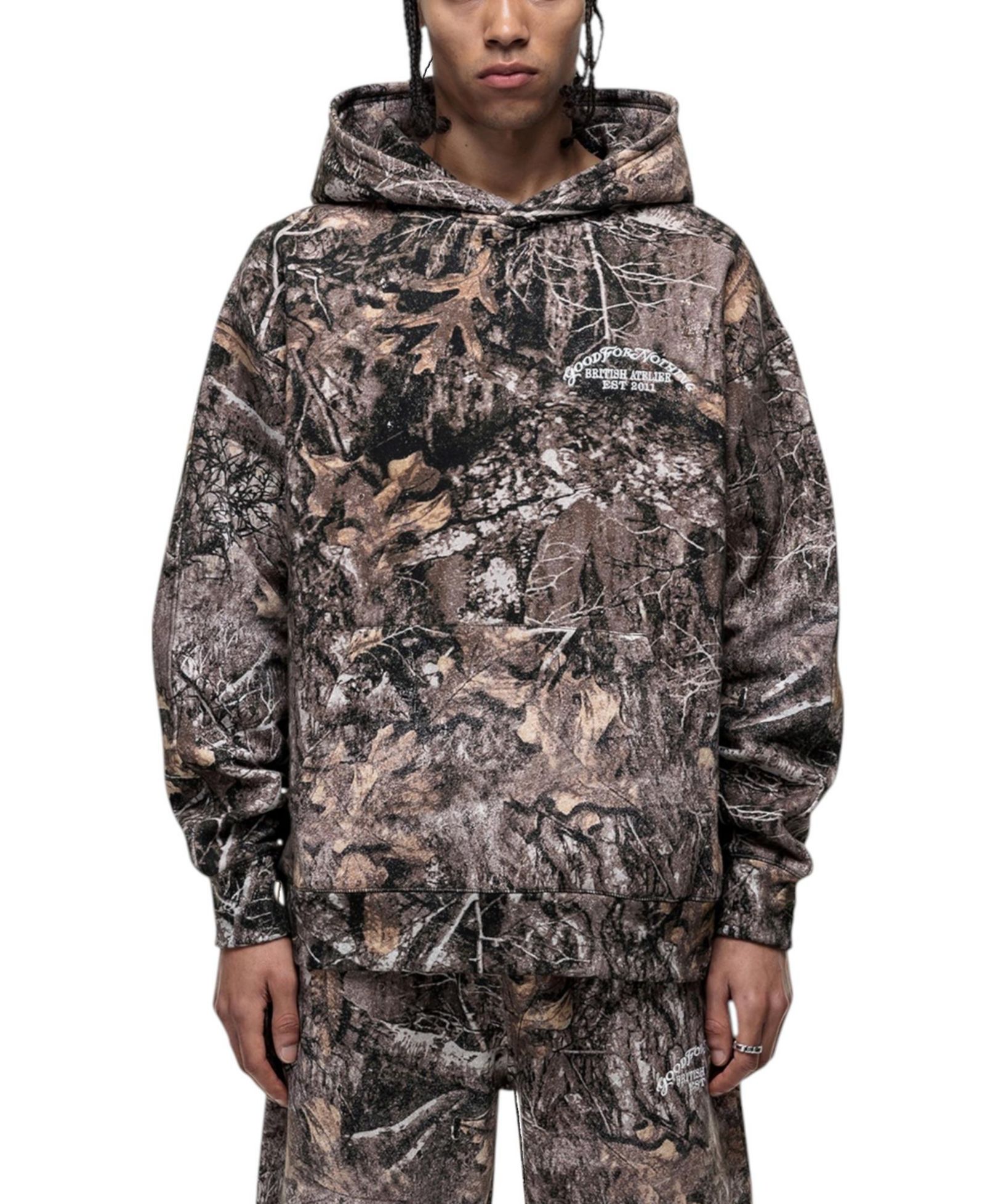 Good For Nothing Men's Woodland Camo Print Hoodie