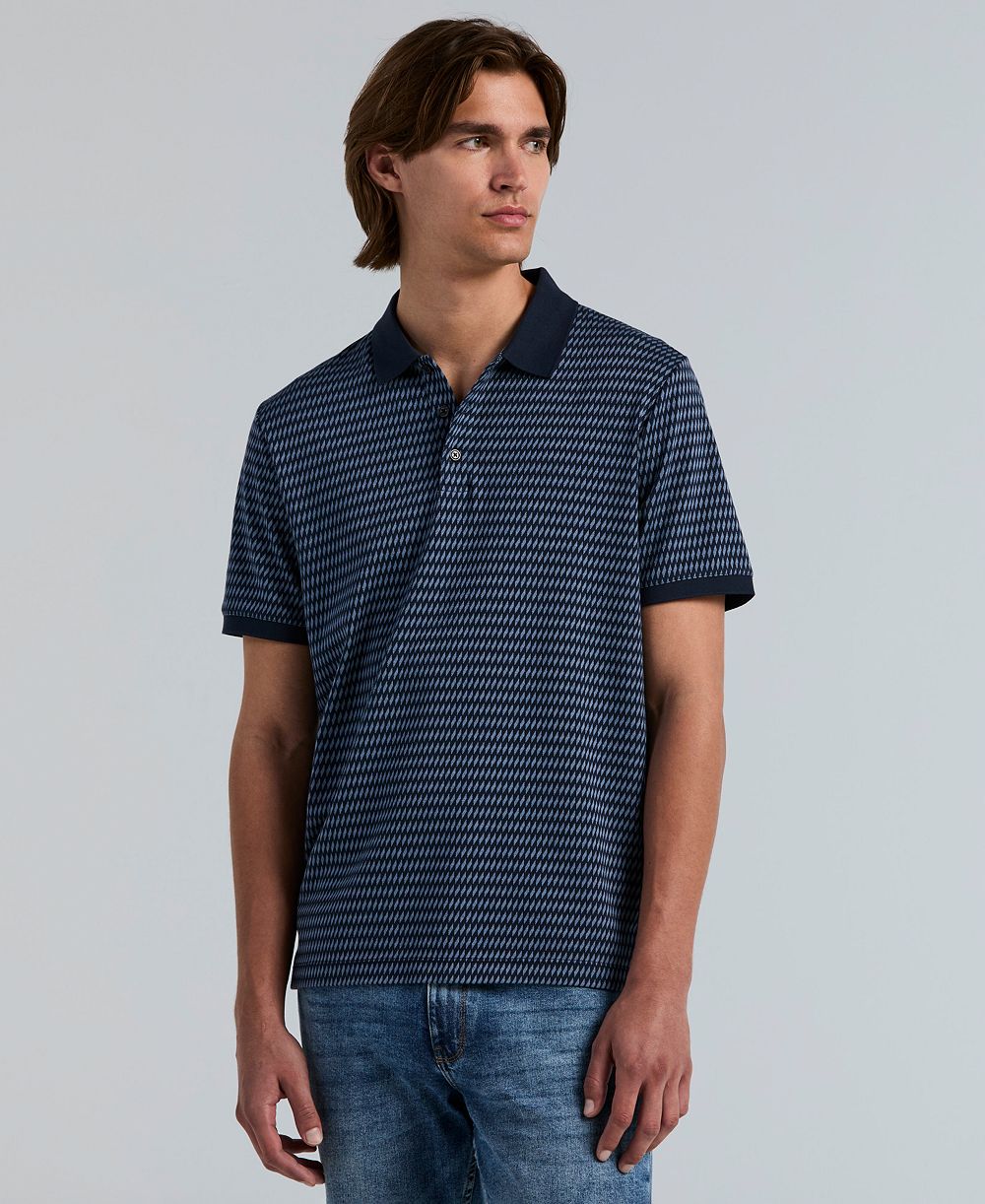 Мужская поло рубашка Perry Ellis Jacquard Cotton Stripe