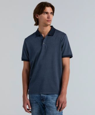 Мужская поло рубашка Perry Ellis Jacquard Cotton Stripe