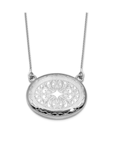 Ожерелье-кулон Curata Jewelry 925 Sterling Silver с родиевым покрытием, 18+2 Inch, ширина 26.15mm