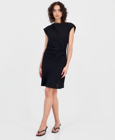 Женское платье-футляр Sam Edelman Boat-Neck с коротким рукавом