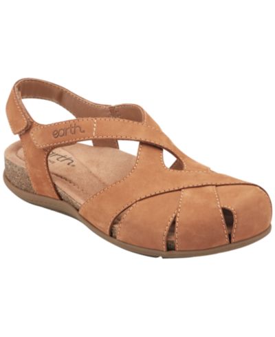 Женские кожаные сандалии Earth Brentia Leather Criss-Cross Flat Sandals