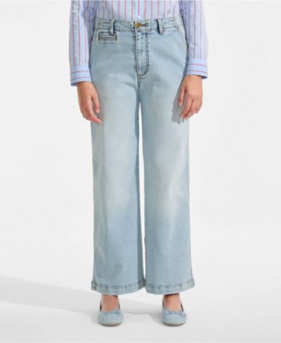 Джинсы Lands' End Petite Recover Denim Wide Leg