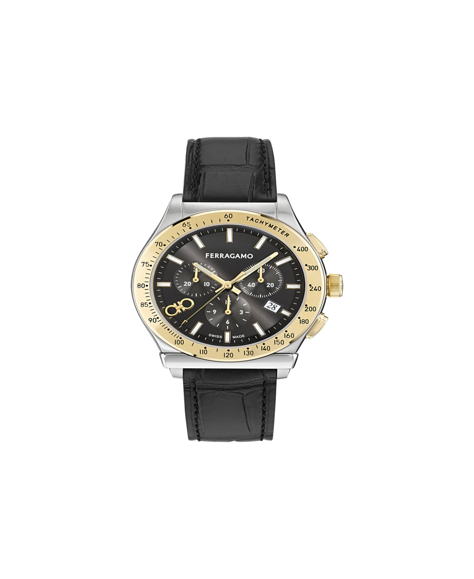 Ferragamo Men's Two-Tone Stainless Steel Bracelet Watch, 42mm